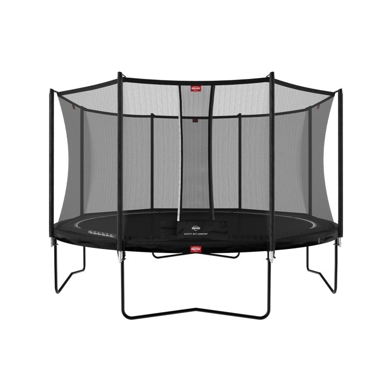 Batuut BERG Favorit Regular 380 cm, must, Comfort turvavõrguga