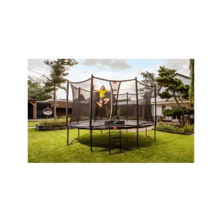 Batuut BERG Favorit Regular 380 cm, must, Comfort turvavõrguga