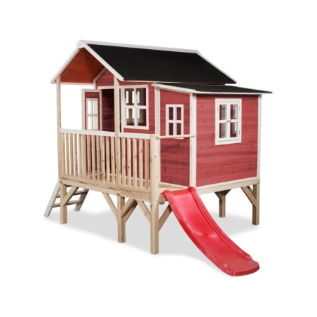 EXIT Loft 350 puidust mängumaja - punane