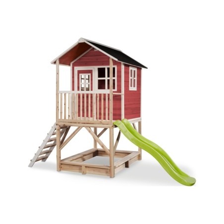 EXIT Loft 500 puidust mängumaja - punane
