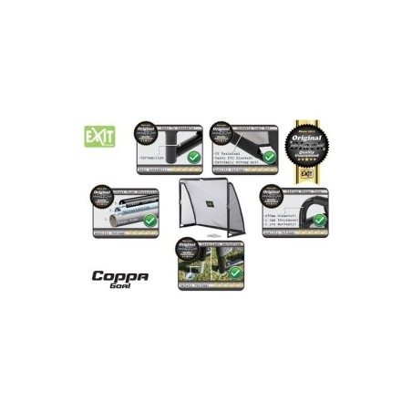 Mobiilne jalgpallivärav löögiseinaga Exit Coppa 220x170x80cm