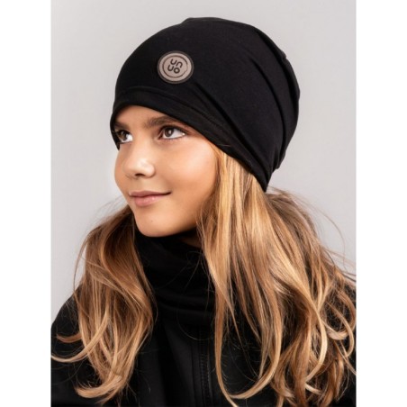 Puuvillane müts beanie, must