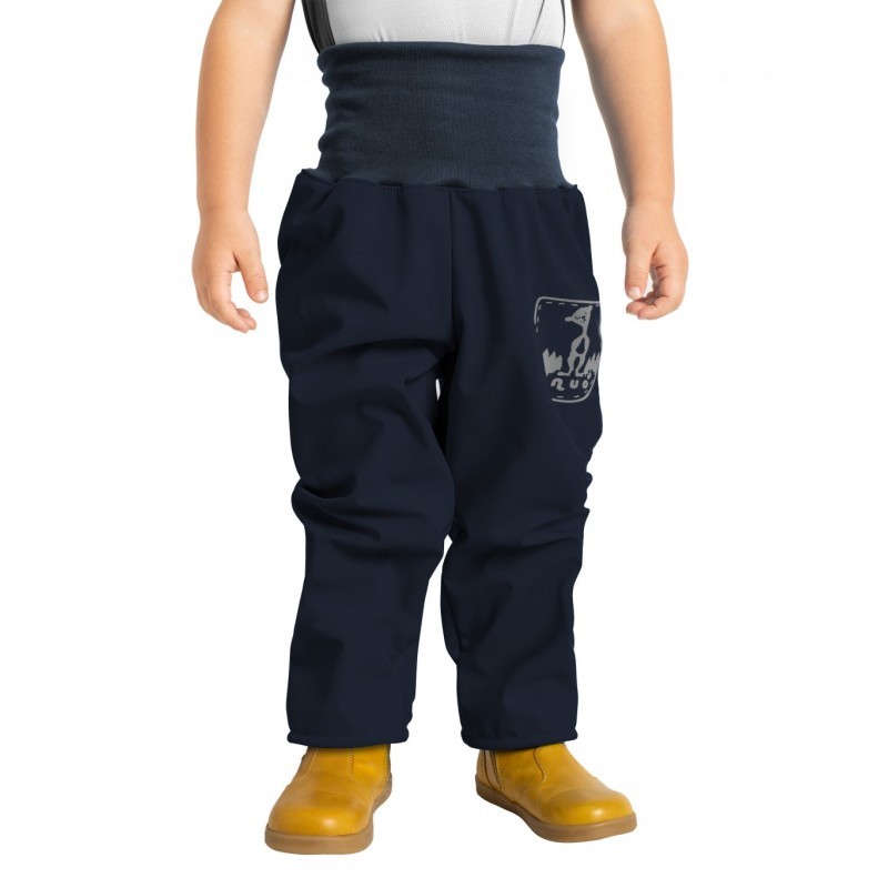 Softshell püksid fliisvoodriga Basic väikelastele, sinimust