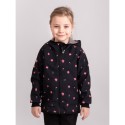 Laste softshell jope fliisvoodriga Basic, must / õied