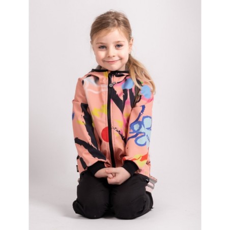 Laste softshell jope fliisvoodriga Basic, aprikoos / fantasy
