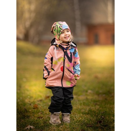 Laste softshell jope fliisvoodriga Basic, aprikoos / fantasy