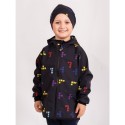 Laste softshell jope fliisvoodriga Basic, must / tetris