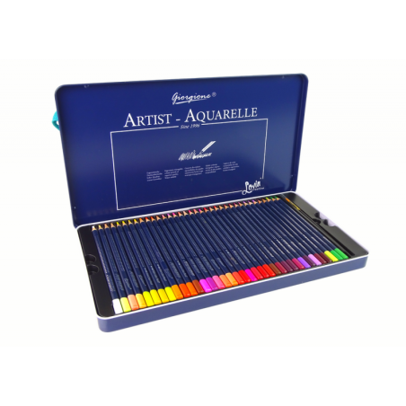 Akvarellpliiatsite komplekt metallkarbis, 36 tk