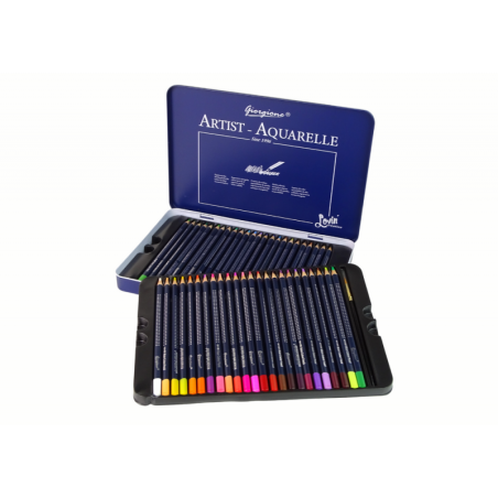 Akvarellpliiatsite komplekt metallkarbis, 48 tk