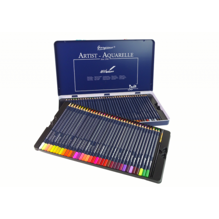 Akvarellpliiatsite komplekt metallkarbis, 72 tk