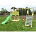 Klassikaline mänguväljak C11 liumäe- ja ronimismooduliga ja kahese kiigega