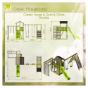 Klassikaline mänguväljak C12 liumägi-, ronimis- ja jõusaalimooduliga