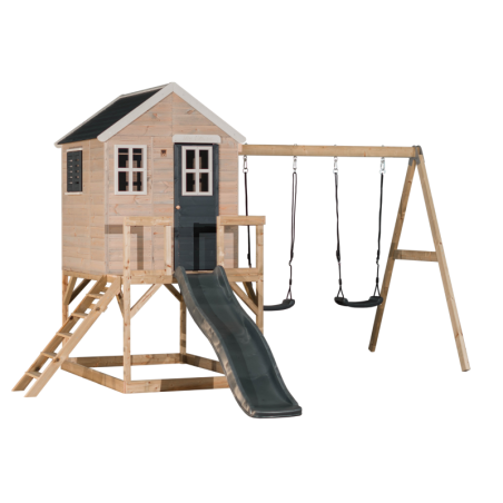 Mängumaja mänguväljak M28G hall (moodul mängumaja+platvorm+topelt kiik+liumägi)