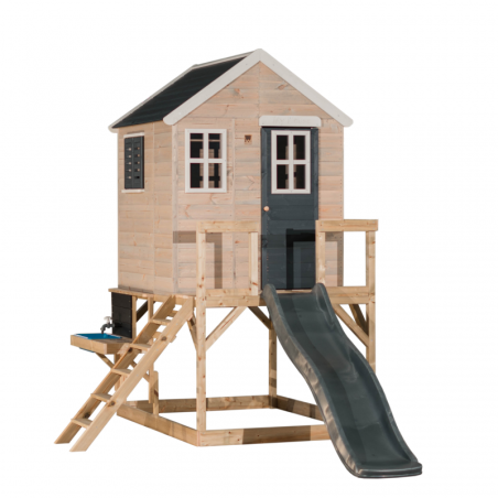 Mängumaja mänguväljak M22G hall (moodul mängumaja+platvorm+liumägi) + väliköök