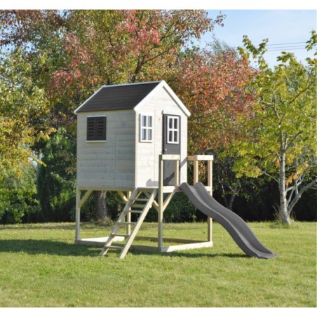 Mängumaja mänguväljak M22G hall (moodul mängumaja+platvorm+liumägi)