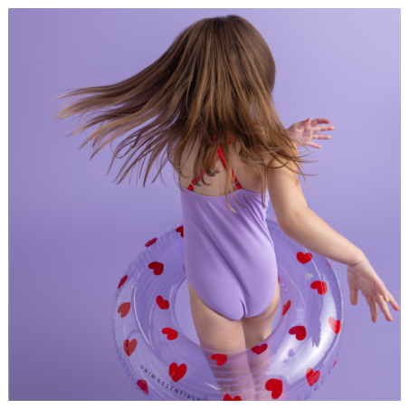 Ujumisrõngas Lilac Hearts Ø 55 cm