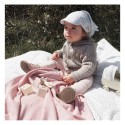 Merinolove kootud tekk 80x100 cm - Dusty Pink