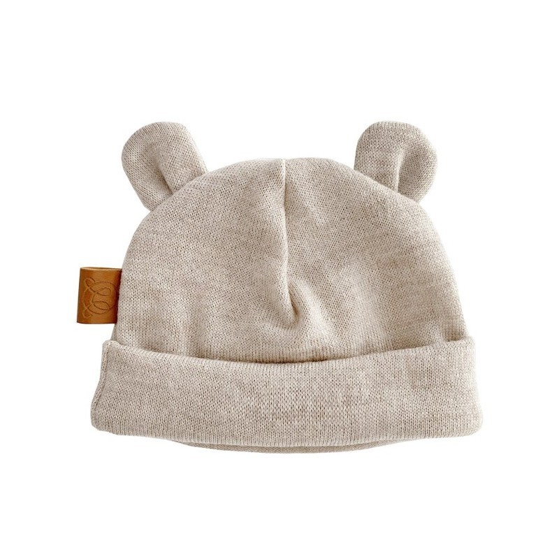 Meriino beebimüts kõrvadega, beež