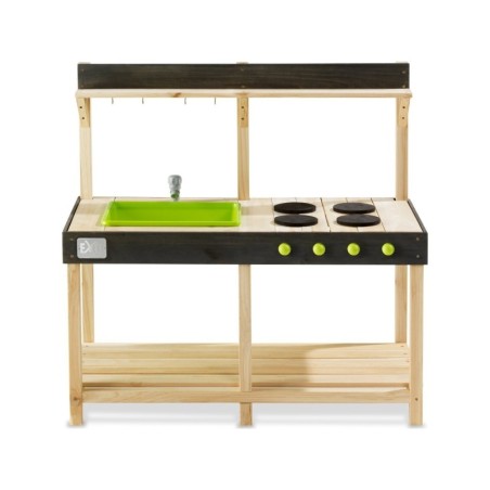 Puidust väliköök, mudaköök EXIT Yummy 100, looduslik, 98 x 102 x 53 cm