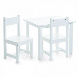 Laste komplekt valge (laud ja 2 tooli)