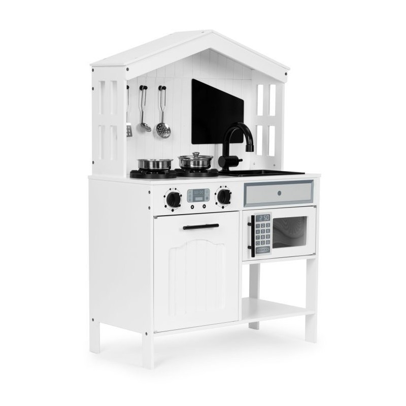 Puidust köök lastele, ahju, mikrolaineahju ja aksessuaaridega