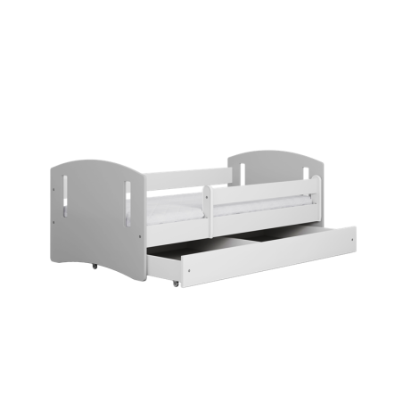 Voodi classic 80x140 cm, sahtliga koos madratsiga, hall/valge