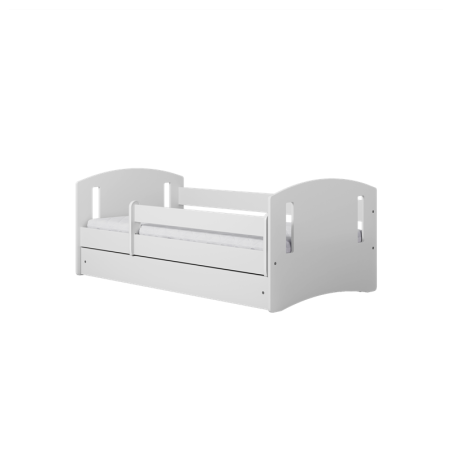 Voodi classic 80x180 cm, sahtli ja madratsiga, valge