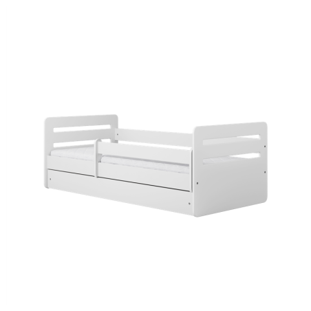 Voodi Tomi 80x160 cm, sahtli ja madratsiga, valge