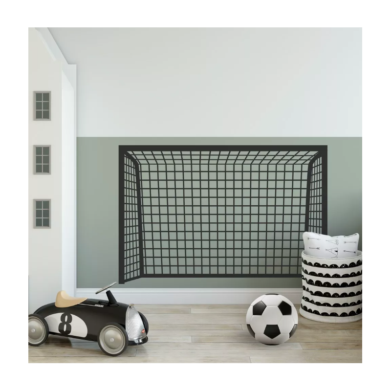 Seinakleebis jalgpallivärav, must