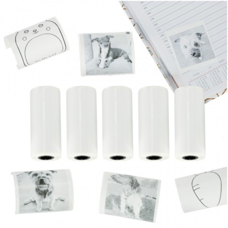 Mini kaasaskantava printeri kleepsu paberirullid 4.5M, 5 tk