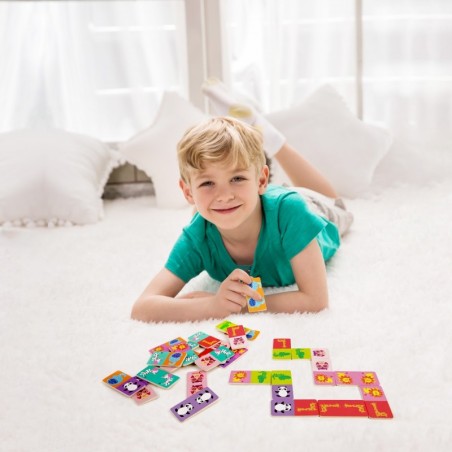 Klassikaline domino mäng loomadega, 30 tk