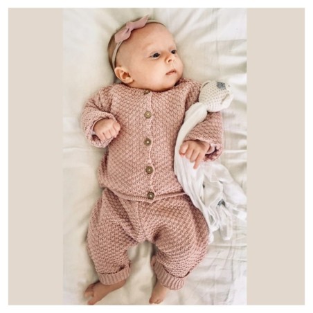 Bambus kampsun 3-6 kuud, dusty pink