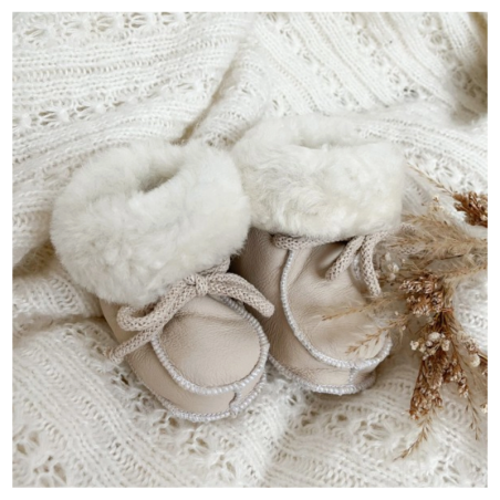 Lambanahast beebi papud, hele beež