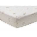 Kummiga voodilina Jersey 60x120cm Happy Miffy Nougat