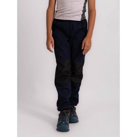 Laste softshell püksid fliisvoodriga Street strong, tumesinine/must