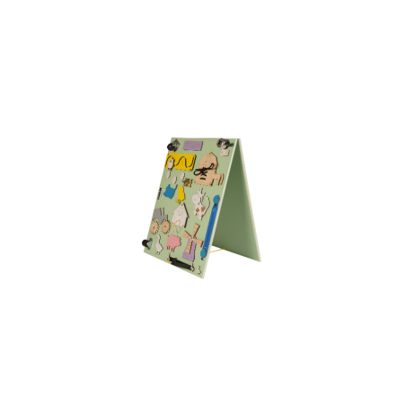 Kahepoolne värviline tegelustahvel / kriiditahvel Farm