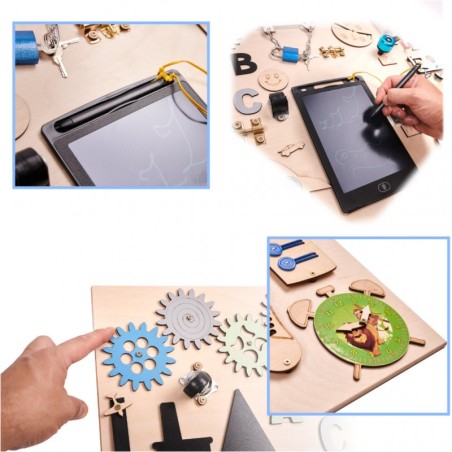 Sensoorne tegelustahvel sinine/roheline 75x50 cm