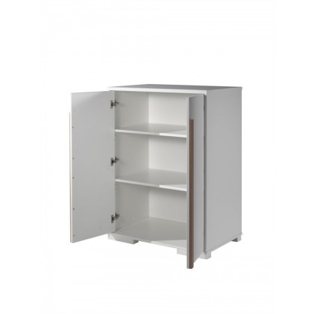 Riidekapp London 2 uksega, valge/pöök