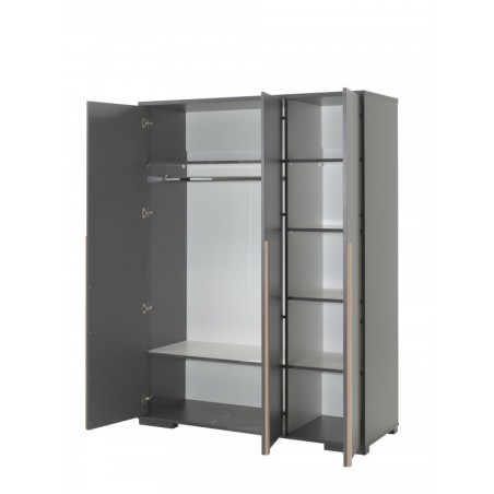 Riidekapp London 3 uksega, antratsiit/pöök