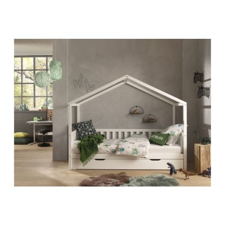 Majavoodi Dallas 90x200 cm koos lisavoodi sahtliga, valge