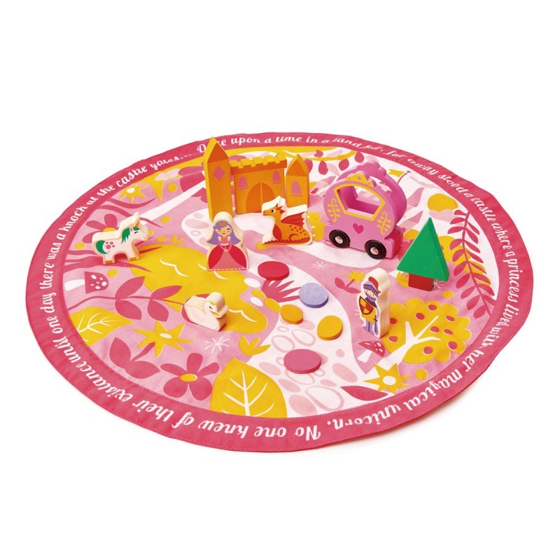 Muinasjutu mänguklotsid ja mängumatt/mänguasjakott