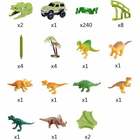 Dinosauruse autorada XXL, 240 elementi
