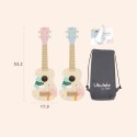 Puidust Ukulele kitarr lastele, roosa