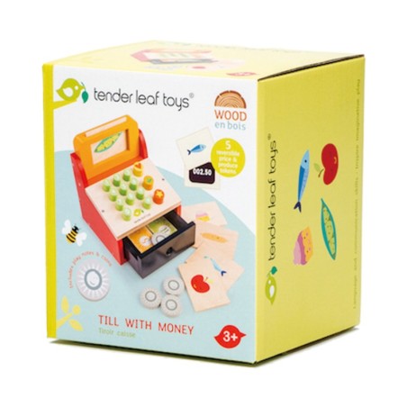 Puidust mängukassa koos rahaga