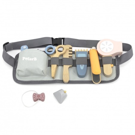 Puidust mängu juuksurikomplekt