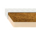 BIO võrevoodi madrats NATY 60 cm x 120 cm naturaalsest vahust ja mererohust