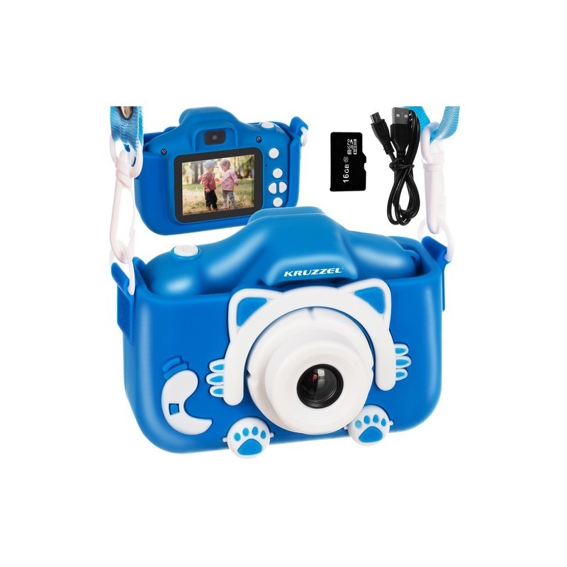 Laste digitaalne fotokaamera, sinine