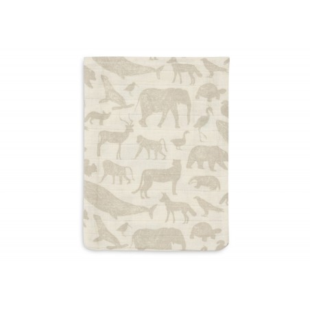 Beebilapid musliin 15x21 cm - 3 tk - Animals Nougat