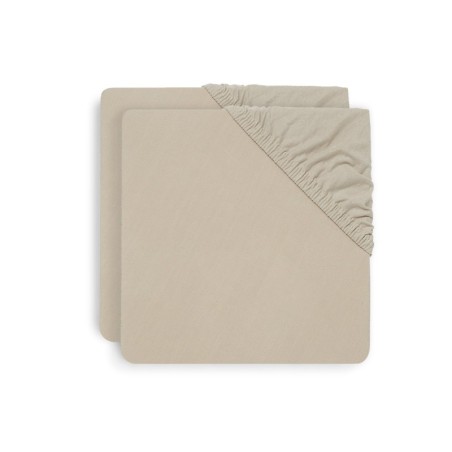 Kummiga linad jersey 75x95 cm, 2 tk, nougat