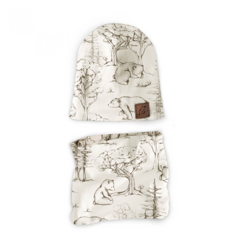 Müts ja torusall komplekt Ribbed, Sketchy Bears